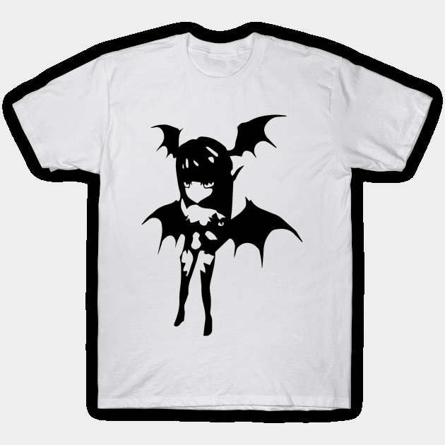 Succubus minimal silhouette white T-Shirt by WannabeArtworks